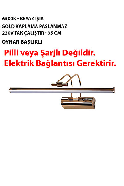 SARA Gold Beyaz Işık Banyo Duvar Ayna Tablo Aydınlatması Flüt Aplik Kuğu Aplik Ledli Aplik