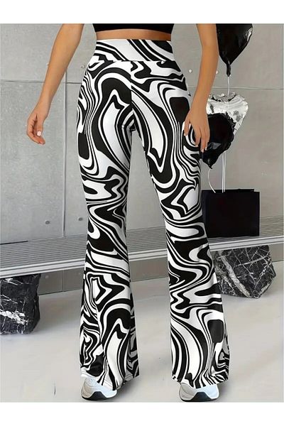 Moka Shopin Mokashopin Women's High Waist Zebra Print Leggings