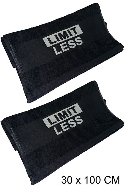 NEEA HOME Αθλητική πετσέτα - 2 Pack Sports Ally, Μαύρη 100% βαμβακερή για γυμναστική, γυμναστήριο, προπόνηση και γκολφ