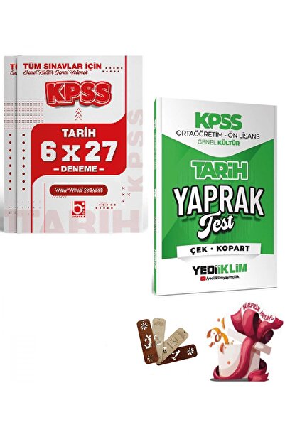 Yediiklim Yayınları Yediikilm 2026 KPSS Lise Ortaöğretim Ön Lisans Tarih Yapr...