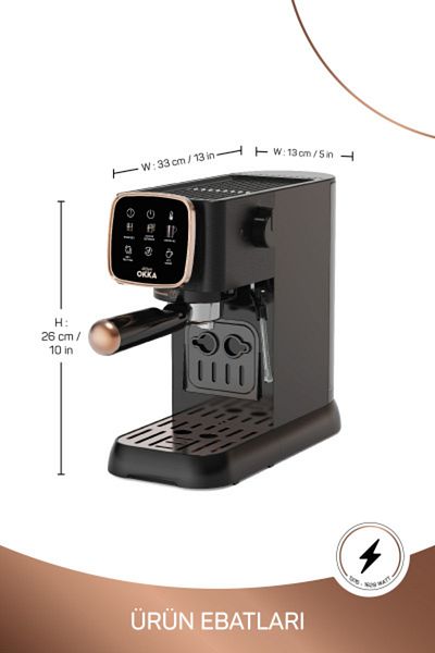Arzum OK 0034-04 Okka Espresso Solo Semi-Automatic Espresso Machine