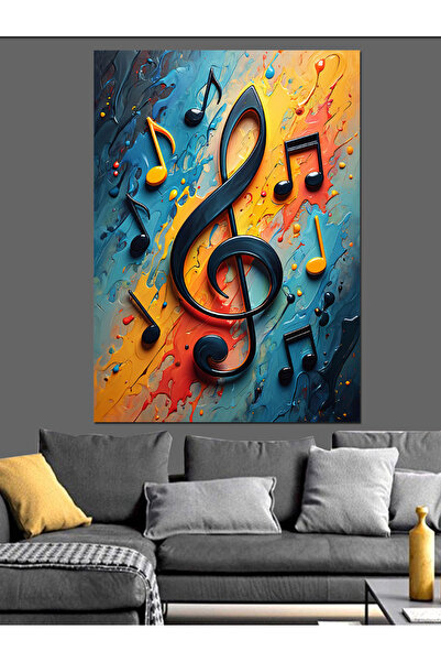 KanvasSepeti Рисуване с ритмични вълни Маслена боя Текстуриран висококачестве...