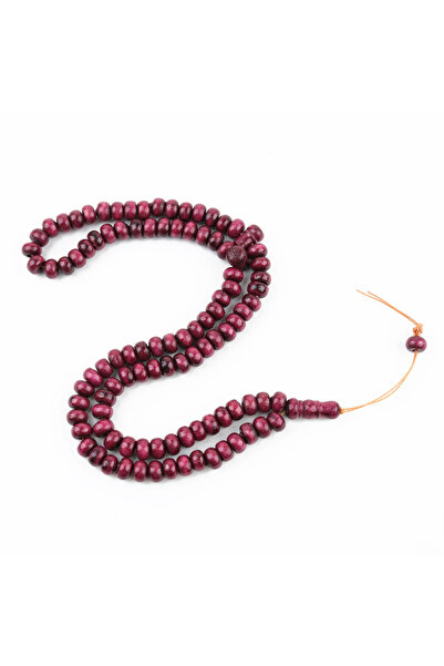 LapisDo Boxwood Painted Cherry Rotten 99 Wheel Cut 10X6Mm Prayer Rosary