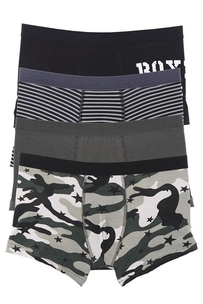Tom John Boy's Waiter Boxer 5 Pack Lycra MIXCOLOR