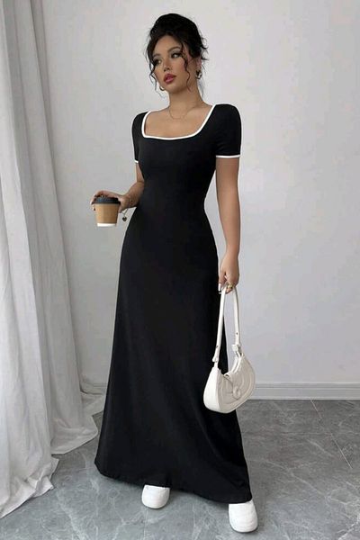 missamour Rochie de vară pentru femei cu decolteu în U