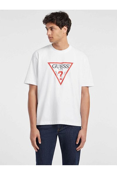 Guess Jeans Gj Ss Cn Os Iconıc T Pánské bílé tričko M4yi45k8fq4-g011