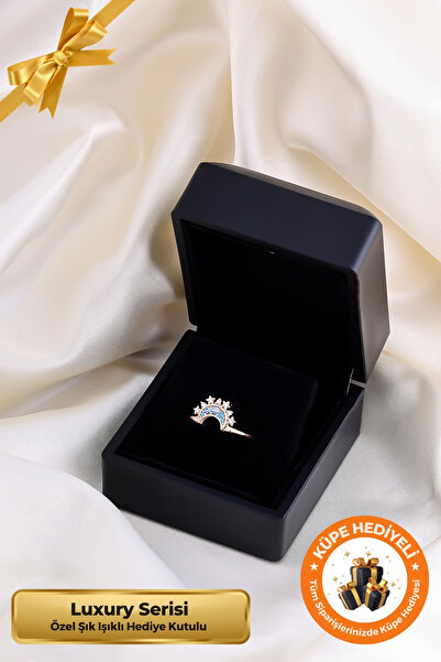 Lucente Jewellery Luxury Serisi Işıklı Hediye Kutulu 925 Ayar Rose Gümüş Kapl...