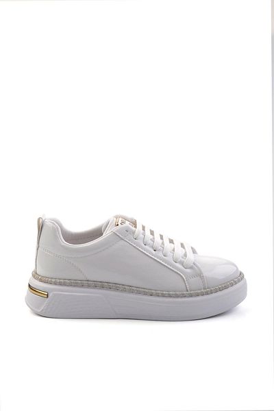 Bambi White Patent Leather Women's Sneaker K 01377024008