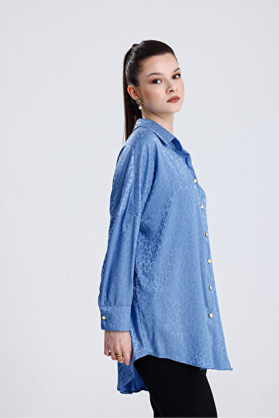 MD trend Жіноча сорочка оверсайз з леопардовим принтом