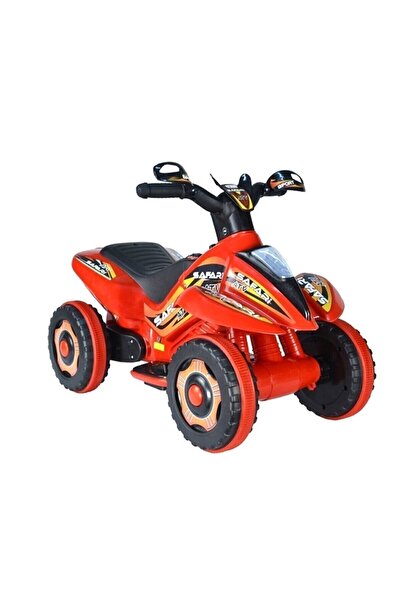 ujtoys LED IŞIKLI VE MÜZİKLİ Akülü Atv 6 V Safari Kırmızı