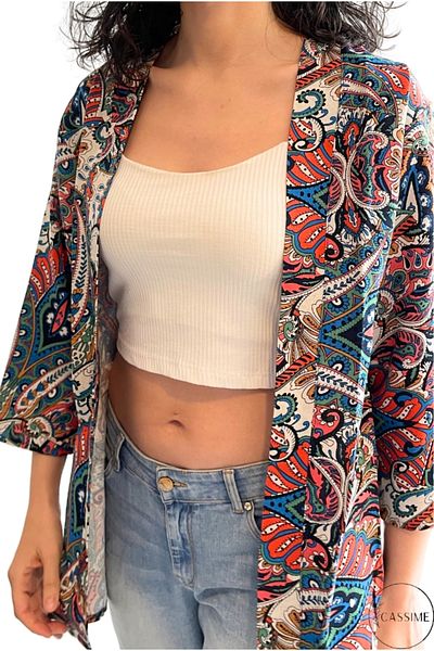 Cassime Women's Multi Pattern Quality Comfortable Loose Linen Kimono