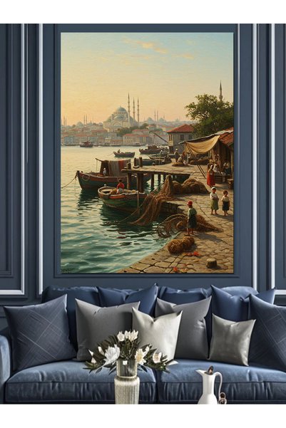 ekart Osmanlı Limanında Gün Doğumu Dekoratif Kanvas - Mdf Ahşap Tablo