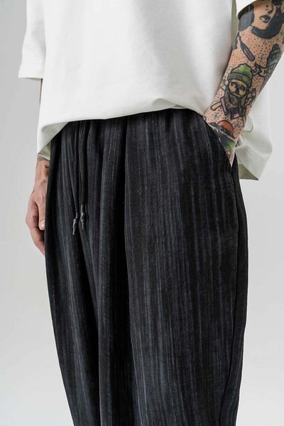 go gang own Hanami Pulse Waist Elastic Pleated Pants