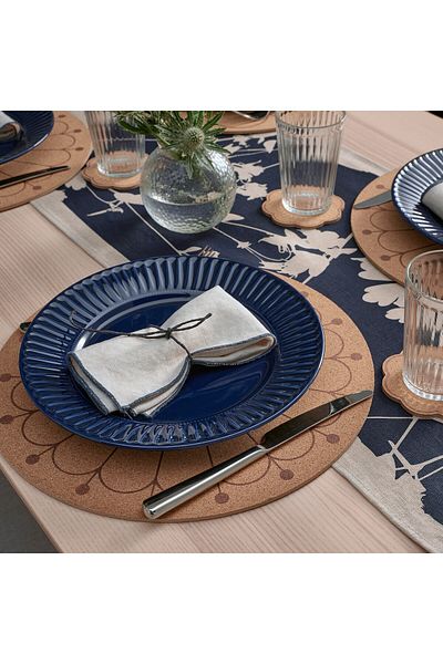 IKEA SVARTVIDE Place Mat, Cork/Patterned, 35 cm
