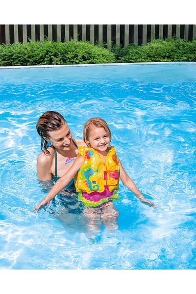 hediyecik Fish Patterned Swim Vest - Pool and Sea Vest for 3-5 Years Old Children 41X30 cm