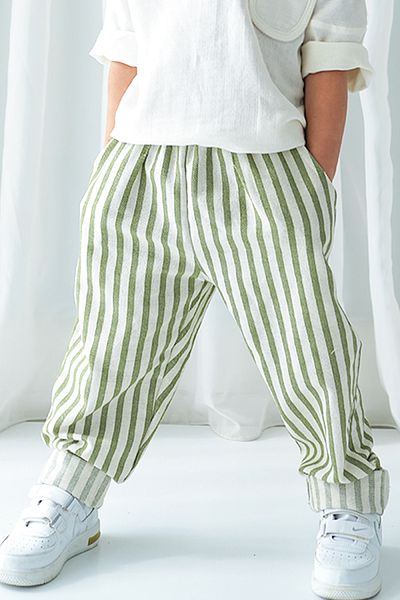 Catz Kids Mink Striped Carrot Pants