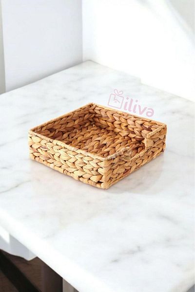 İLİVA Wicker Napkin Holder Table Top Napkin Holder