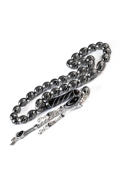 TESBİHCİBABA Peerless Craftsmanship Çeşm-I Nightingale Processing Erzurum Oltu Stone Rosary