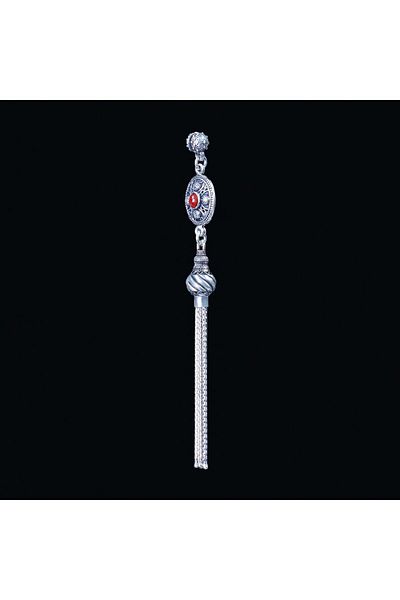 TESBİHCİBABA Red Zircon Çeşm-I Nightingale Design Rosary Tassel