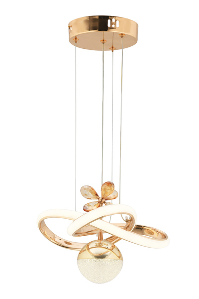 Capella Aydınlatma Pedro Gold Kaplama Modern Sarkıt 3 Renk Işık Avize Salon Mutfak Oda Hol Ledli Avize