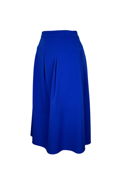 KAMEYA Pileli Saks Mavisi Çan Etek