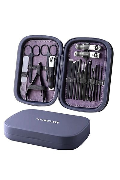 Arzu Güzel Cosmetics Purple 18 Piece Handy Manicure-Pedicure Set - Hand and Foot Nail Care