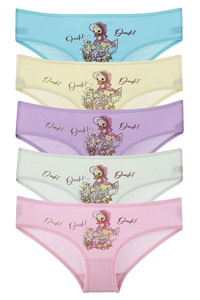 Nicoletta Girl's Panties 5 Pack Cotton Lycra MIXCOLOR