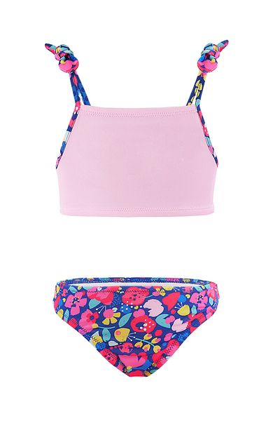 Denokids Bikini für Mädchen mit Blumenmuster und Katzenmotiv