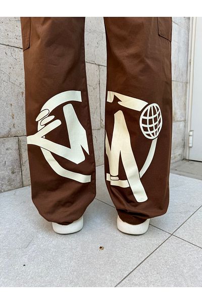 KOTOLOG Unisex Grunge φαρδιά ελαστική προσαρμογή μέσης παντελόνι Snow Jean Money in the Cloud