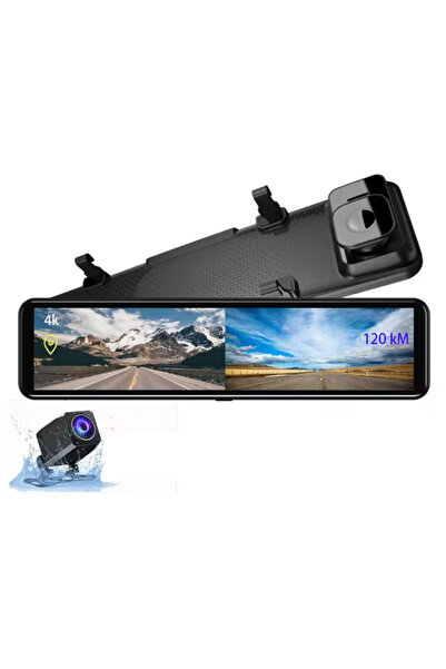 nextbuy Araç Kamerası Bluetooth Carplay & Android Multimedya 4K Ön ve Arka Kameralı 12" Dikiz Aynası