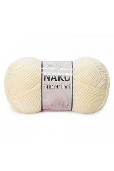 NAKO Νήματα πλεξίματος χειρός Super Pearl 100 gr Χρώμα 256 Κρέμα