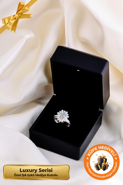 Lucente Jewellery Luxury Serisi Işıklı Hediye Kutulu 925 Ayar Gümüş Kaplama S...