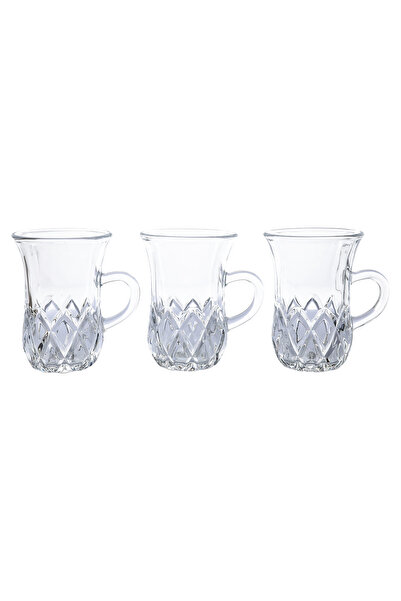 Alsaif Gallery Max Save Gallery Tea Cup Set from Bialat, 6 Pieces - Clear
