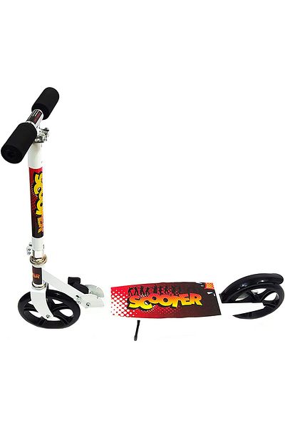 Generic Kids Big Wheel Kick Scooter 200mm Big PU Wheel, 100kg Weight Limit for 6 Year-Old up, White
