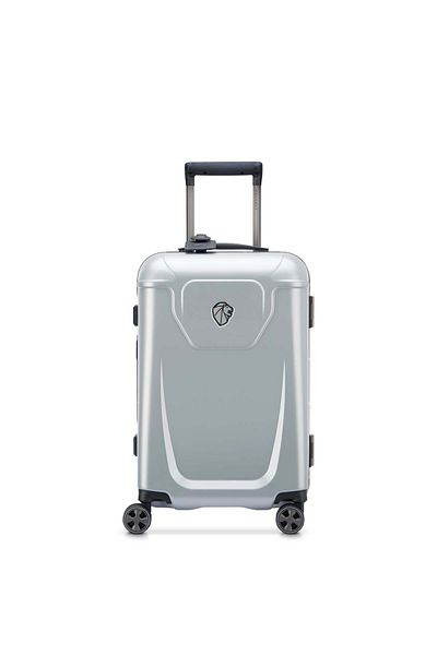 Peugeot Voyages 55cm Hardcase 4 Double Wheel Cabin Luggage Trolley Storm Grey