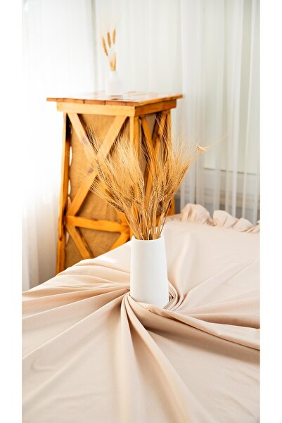 abidehanım 100% Raw Panel Kenden Beige Table Cloth 160X220 cm