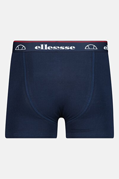 Ellesse شورت رجالي بشعار العلامة التجارية، 3 قطع، أزرق داكن/أحمر