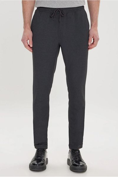 Mero Life Men's Anthracite Slim Fit Relaxed Cut Waist Tie-Up Side Pocket Lycra Jogger Pants
