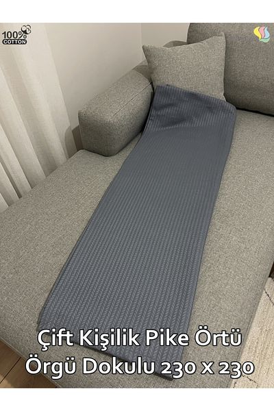 Renk Tekstil Knitted Textured Pique Double 100% Natural Cotton - 230 X 235