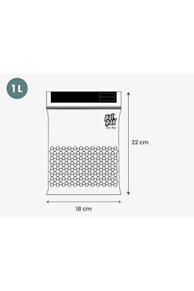 PALPAK Zip Bag Çok Amaçlı Kilitli Poşet 18X22 Cm 20 Adet