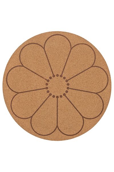IKEA Svartvide Cork Flower Place Mat – 35 Cm, Sound-dampening, Water-resistant, Stylish Table Protector