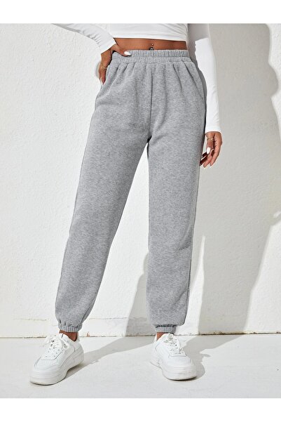 EYAX MODA Pantaloni de sport cu buzunare din cauciuc pentru femei