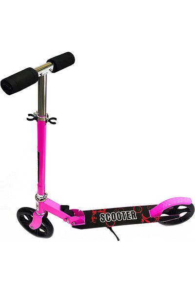 Generic Foldable Kick Scooters for Kids, Ages 6-12, Big Wheels, Adjustable Handle, Rear Fender Brake