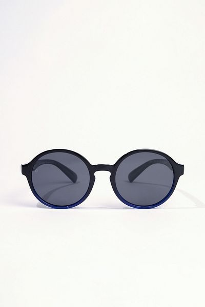 Oggy Eyewear Children's Round Polarized Sunglasses Navy Blue Protection Mb1041 Retro Style (2-6 Years)