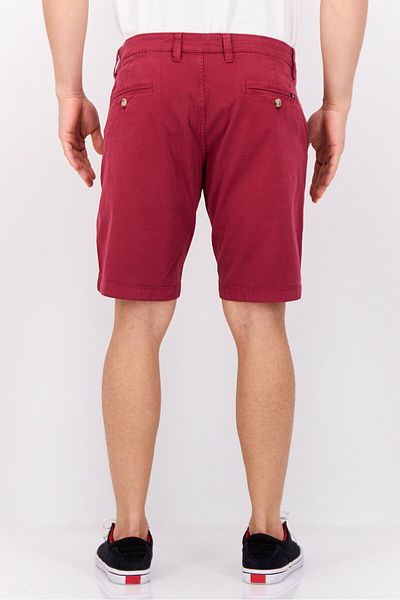 Nautica Men Plain Chino Shorts, Pale Red