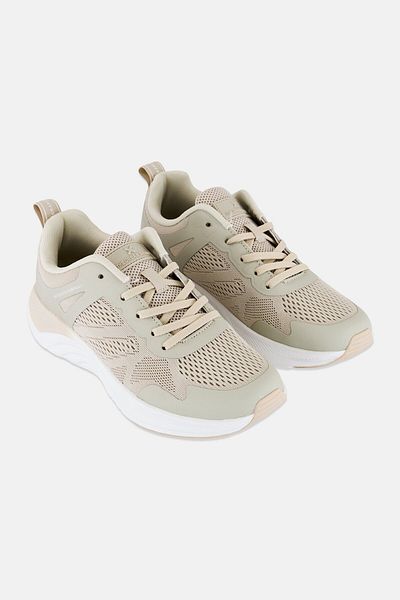 XTI Women Lace Up Training Shoes, Beige