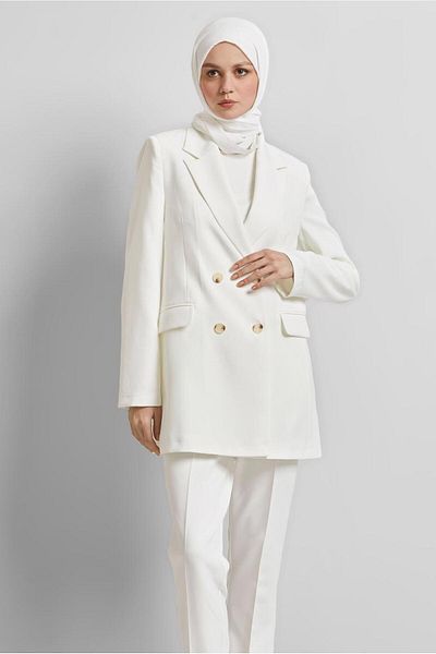 Alvina Kruvaze Collar Blazer Jacket 45436