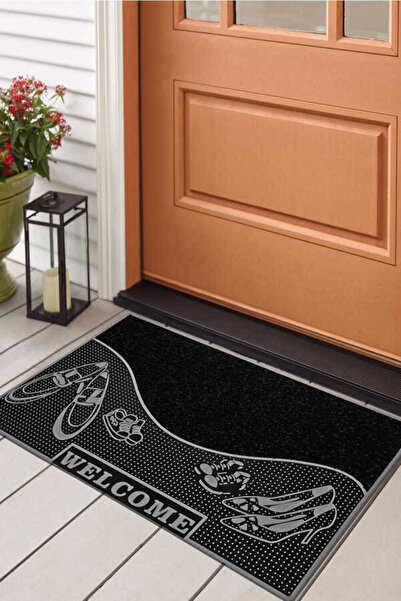 Genel Markalar Mino Dekoratif Gri Kapı Önü Paspası 4660 45 x 70