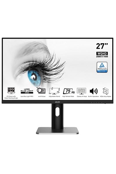 MSI Monitor IPS LED MSI PRO 27" MP273QP, QHD (2560 x 1440), HDMI, DisplayPort, Boxe, Pivot (Negru)