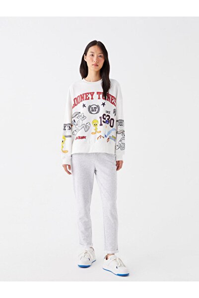 LC Waikiki Women's Elastic Waist Plain Sweatpants